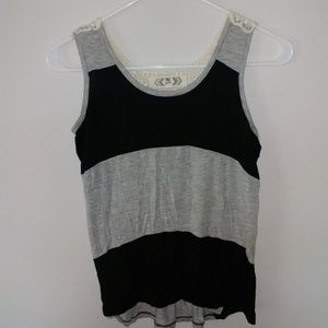 Navy/grey stripped tank